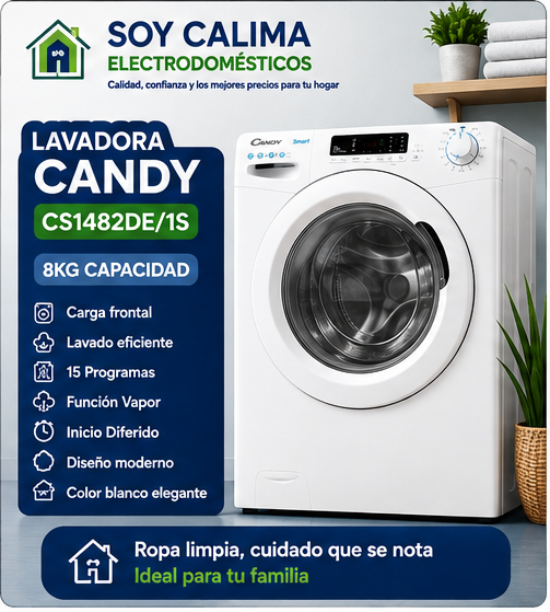 Lavadora Candy 8 KG CS1482DE/1S