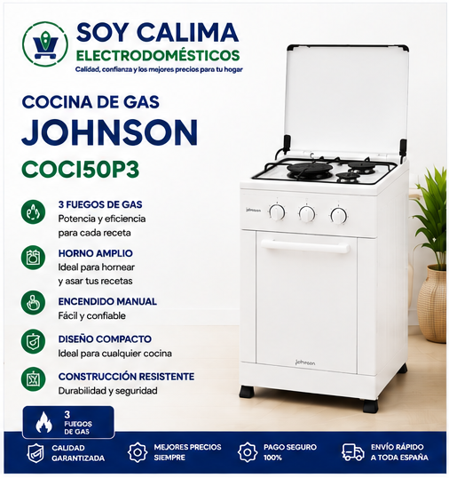 Cocina de gas Johnson COCI50P3