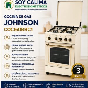 Cocina de gas Johnson COCI60BRC1