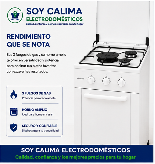 Cocina de gas Johnson COCI50P3 - Imagen 3