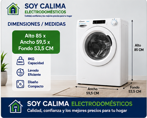 Lavadora Candy 8 KG CS1482DE/1S - Imagen 5