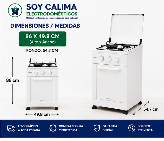 Cocina de gas Johnson COCI50P3 - Imagen 4