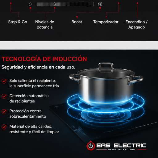 EAS Electric Inducción EMIH280-3FL – 60 cm – 3 Zonas - Imagen 9