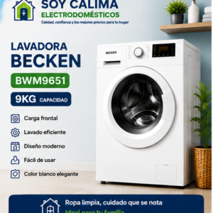 Lavadora BECKEN 9KG BWM9651