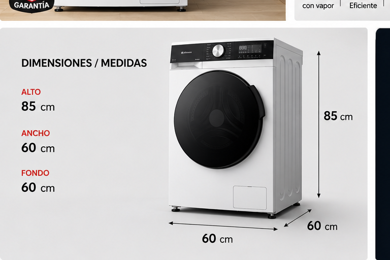 Lavadora-Secadora Johnson 10/7 KG – Modelo Nervion107DRY - Imagen 4