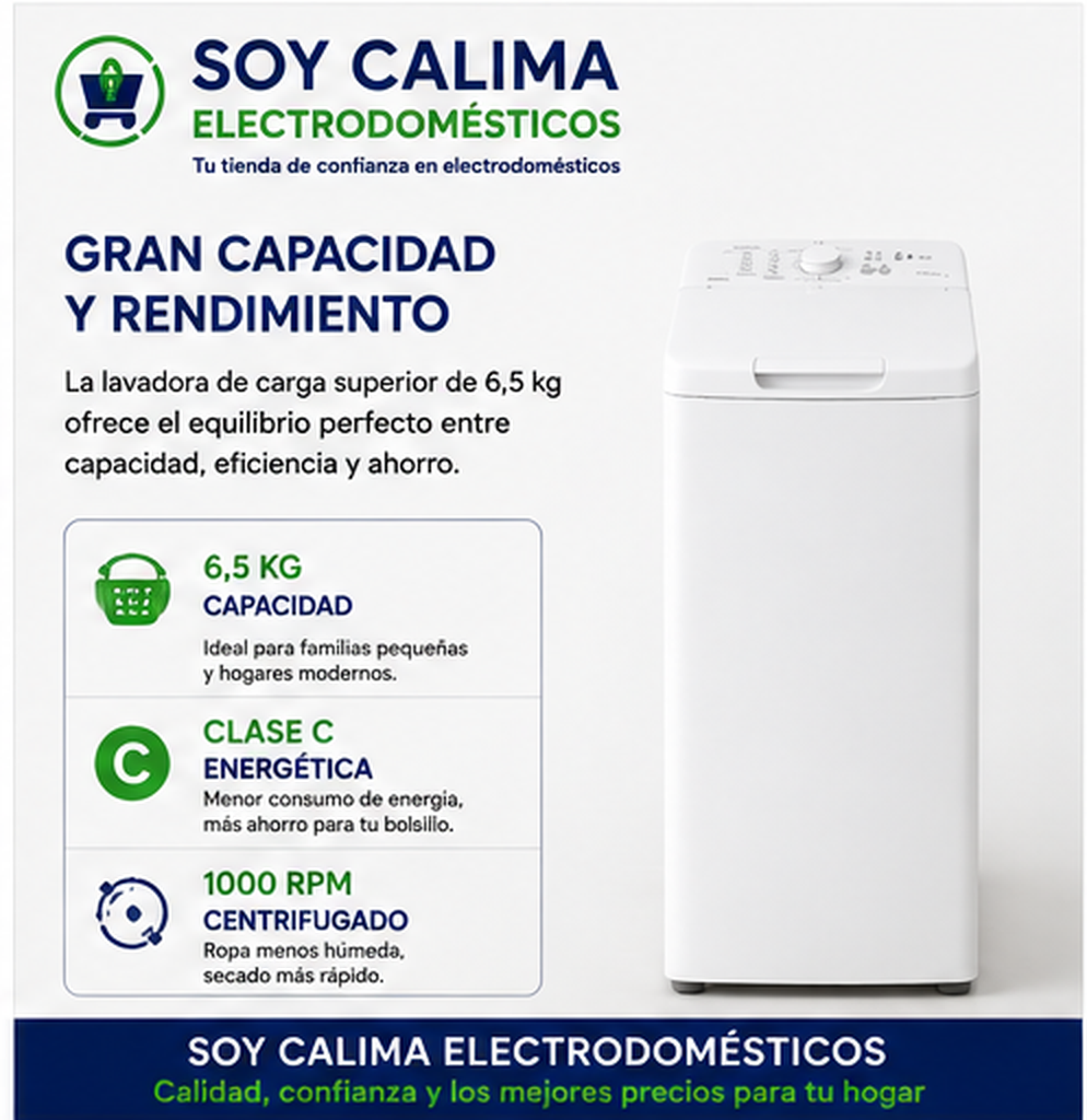 Lavadora de carga superior de 6,5 kg C - Imagen 3