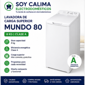 Lavadora de carga superior de 8 kg (Clase A)