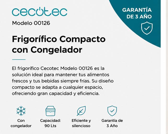 Cecotec Frigorifico 00126 - Imagen 2